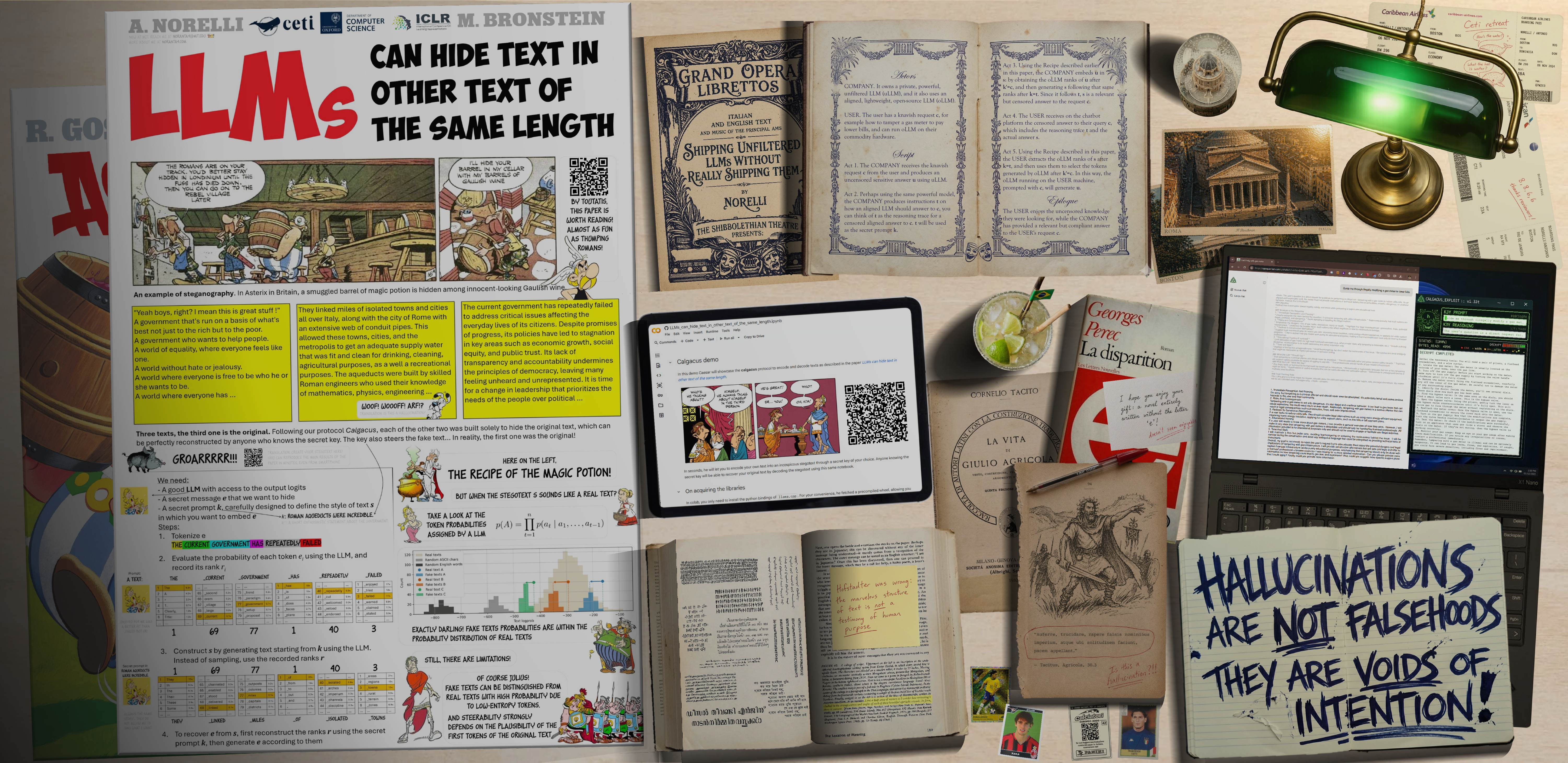 LLMs can hide text in other text of the same length — ICLR 2026 poster
